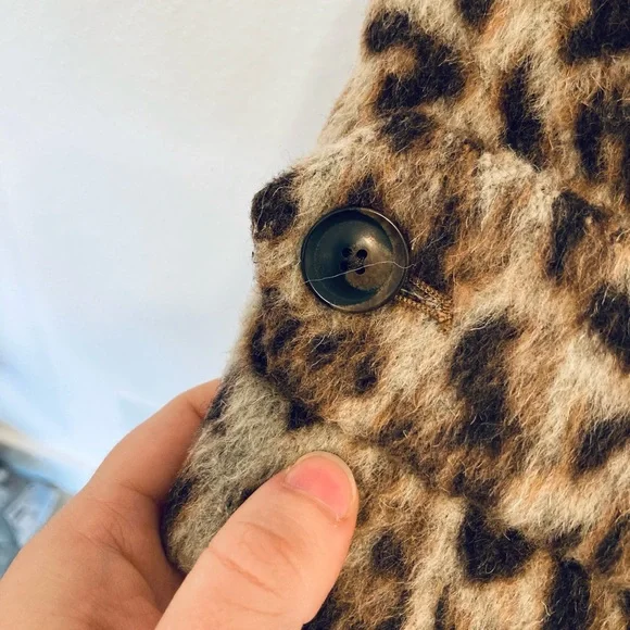 J. Crew Snow Leopard Print Top Peacoat - Picture 3 of 12